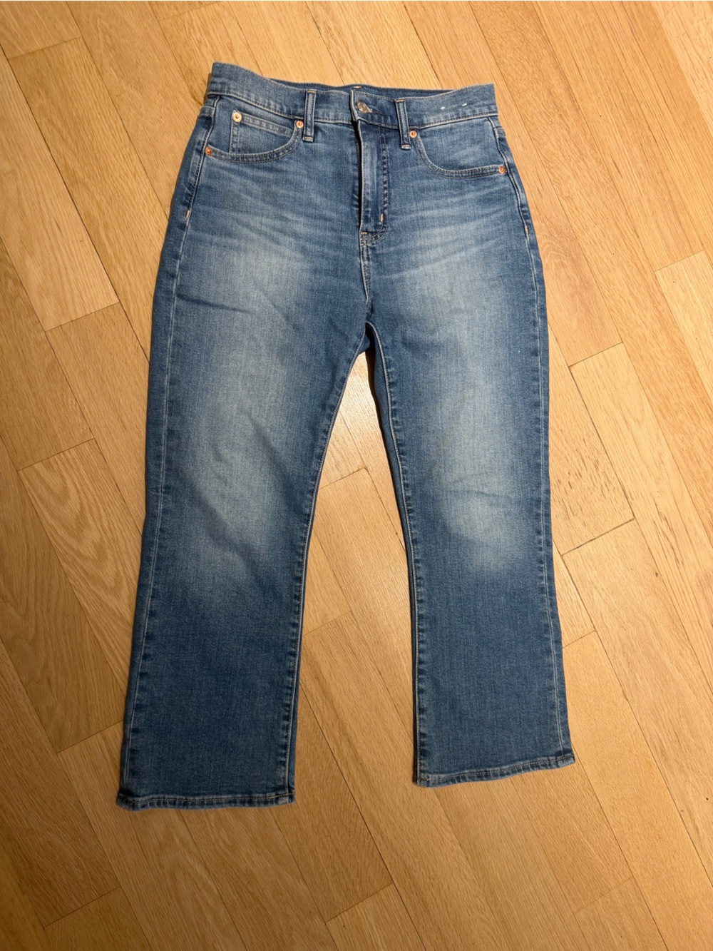 GAP Kick Fit High Rise Jeans in Medium Blue Denim